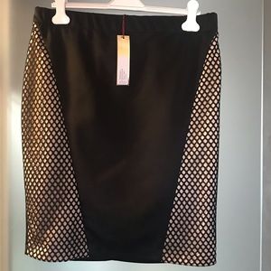 Monif C Black Skirt 1X(14/16)